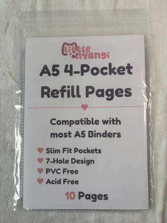 A5 Slim-Fit 4-Pocket Refill Pages