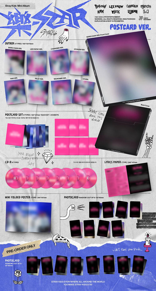 STRAY KIDS – ROCK-STAR (樂-STAR) (POSTCARD VER.)